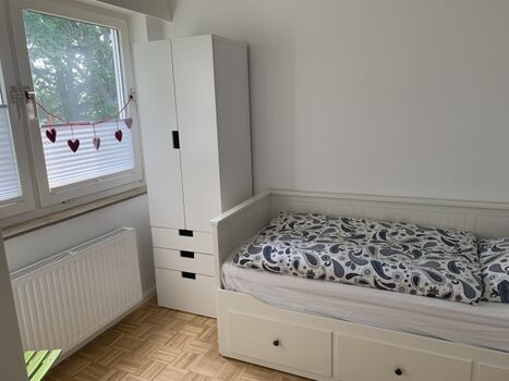 Das Kojenbett im Schlafzimmer direkt am Hauptschlafzimmer.