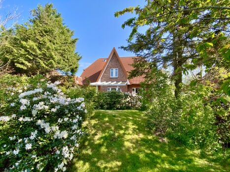 Blick vom Garten zum Haus 