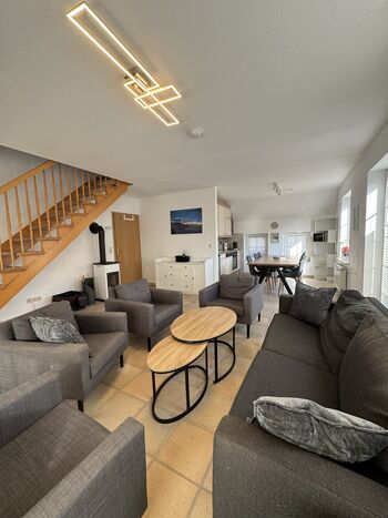 Wohnbereich im Erdgeschoss mit KaminOfen