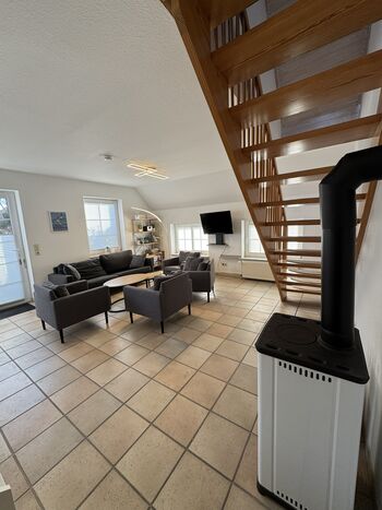 Wohnbereich im Erdgeschoss mit KaminOfen