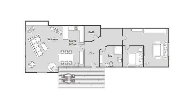 Grundriss der Wohnung