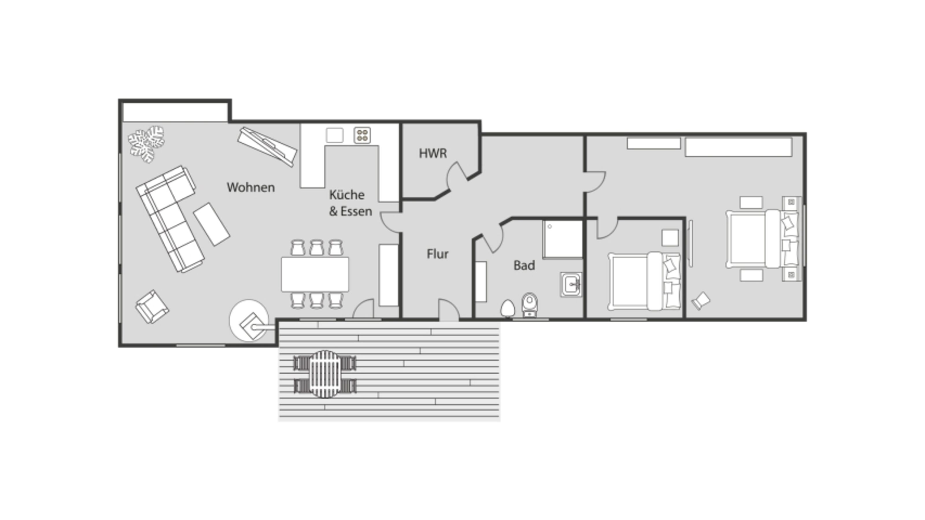 Grundriss der Wohnung