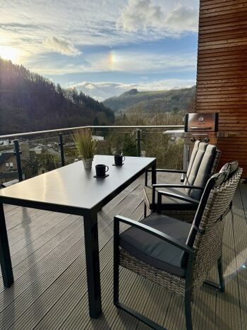 Abendstimmung auf dem Balkon