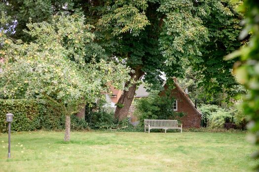 Sitzgelegenheiten unter Obstbäumen - wunderschön