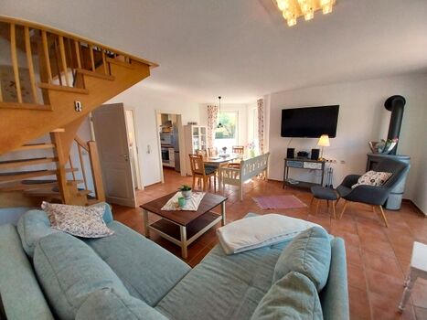 Wohnbereich mit Kaminofen