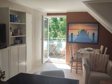 Blick auf den Balkon