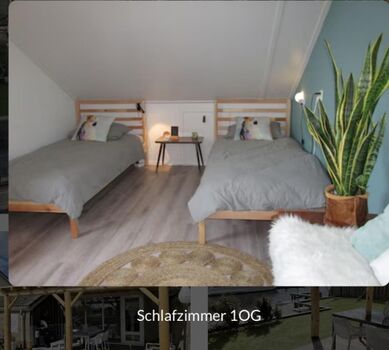 Schlafzimmer mit Doppelbett