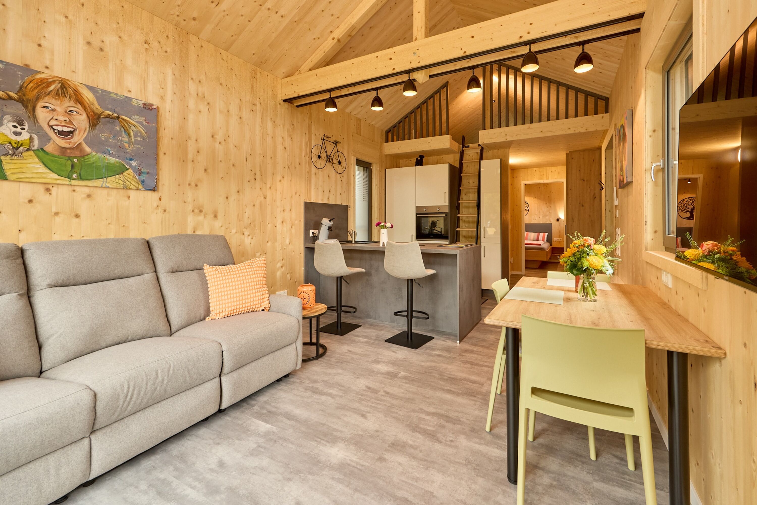 Wohnzimmer und Küche
