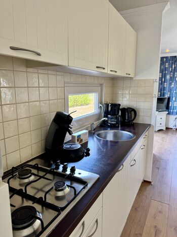 Die Küche ist komplett ausgestattet