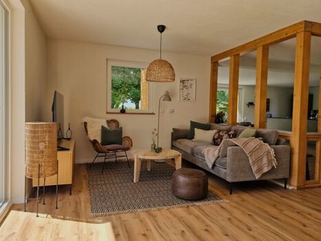 Wohnbereich in Naturmaterialien