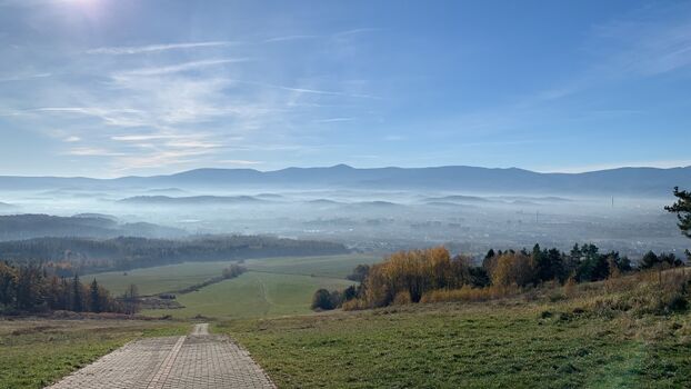 Ausblick vom Segelflugplatz ca. 1500 Meter vom Ferienhaus