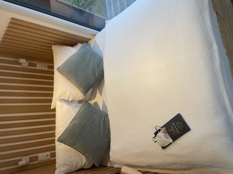 der untere Schlafplatz mit Blick ins Grüne 