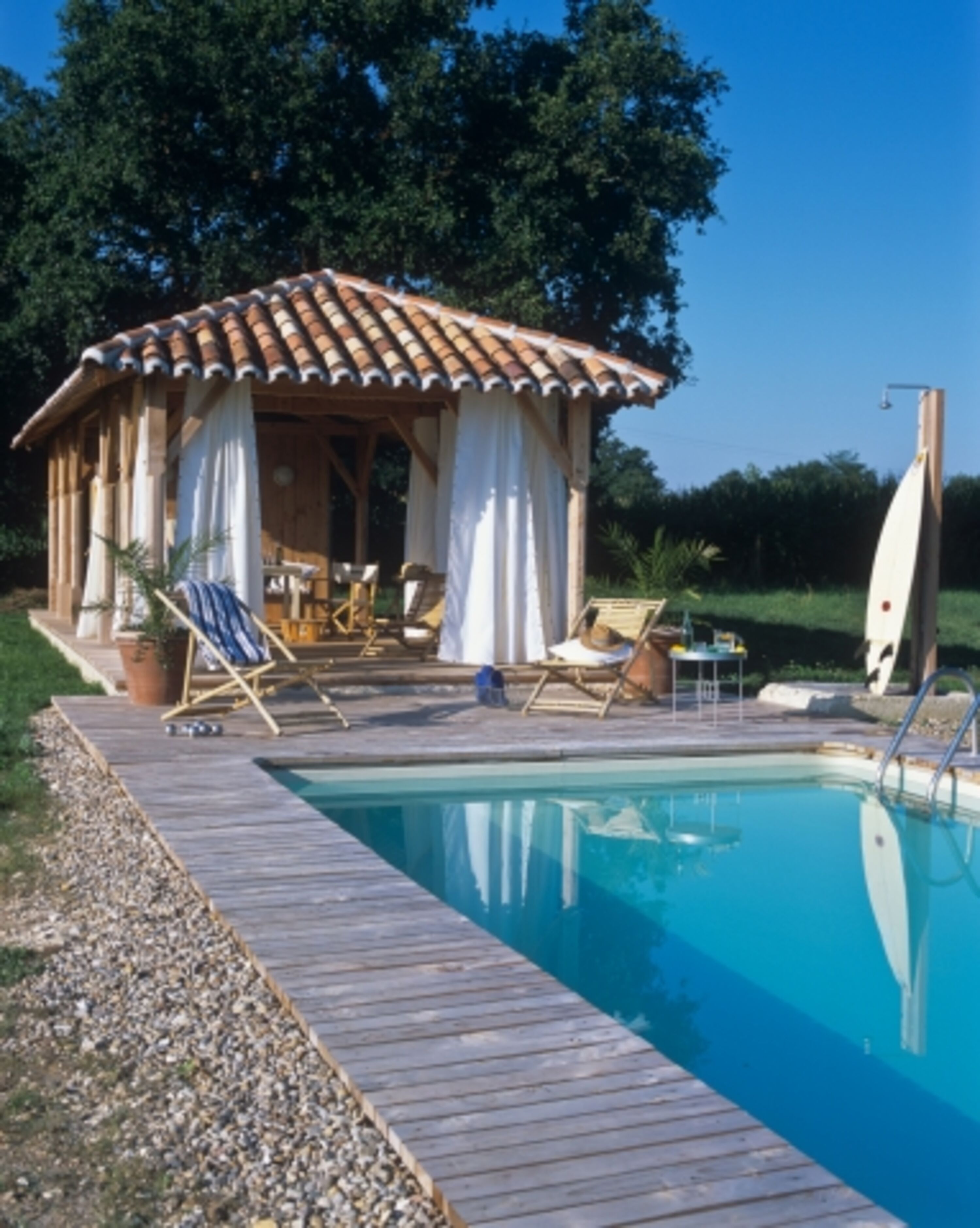 Pool mit Poolhaus