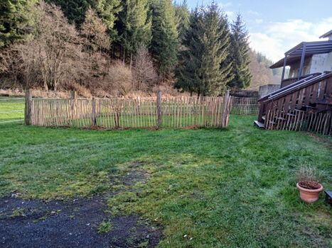 kleiner Hundeauslauf vor der Wohnung