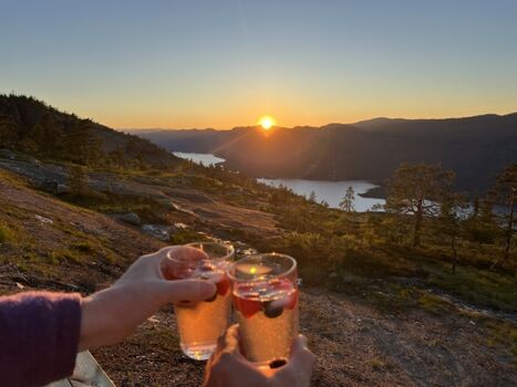 Sundowner auf unserer Terrasse
