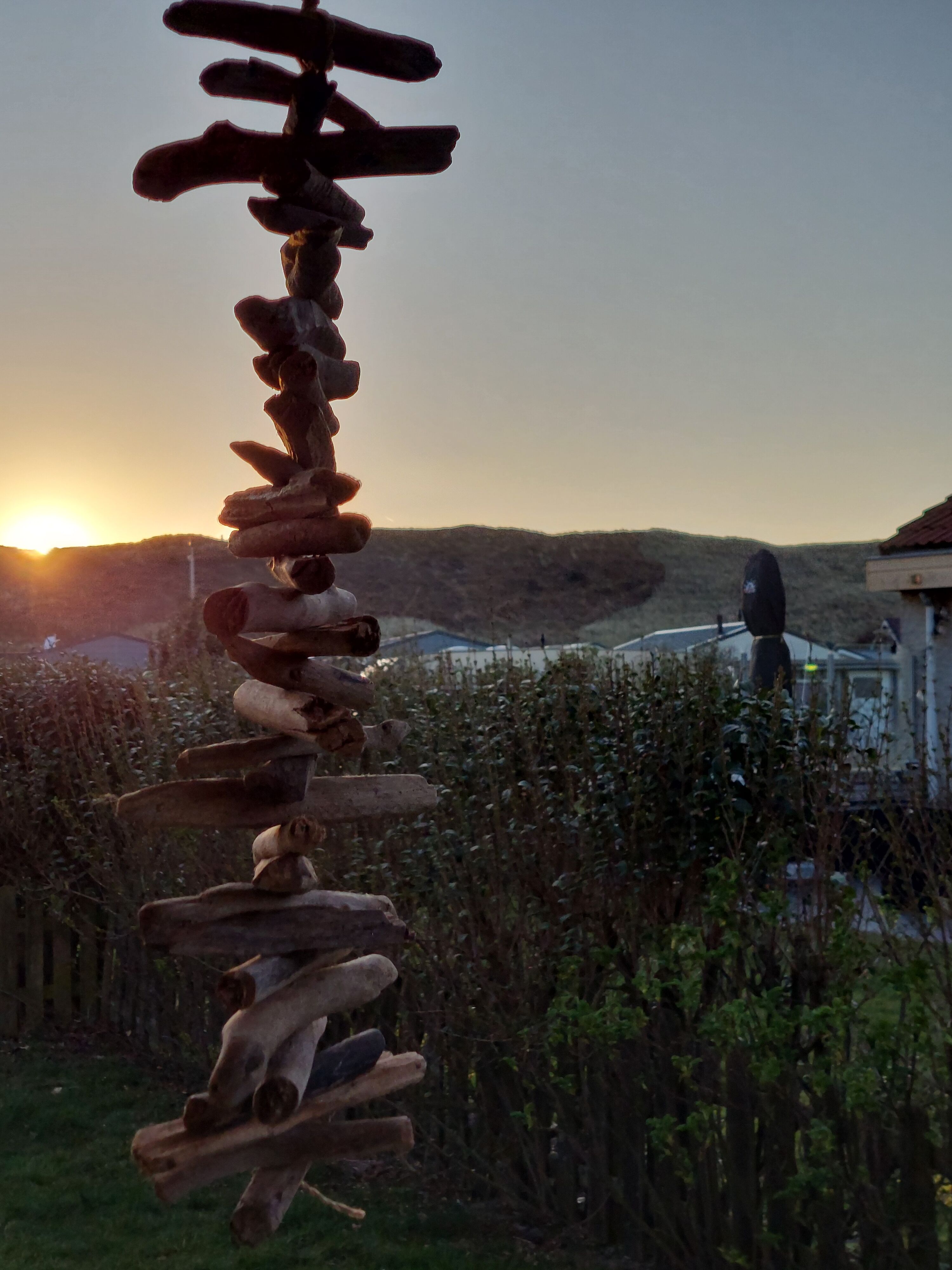 Sonnenuntergang von der Haustür aus