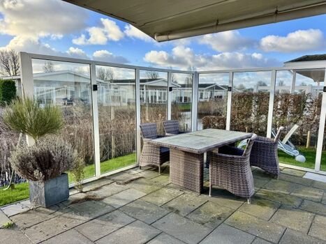 Der Essbereich ist windgeschützt