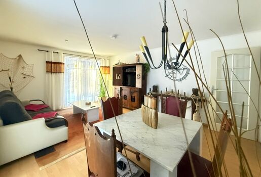 Wohnzimmer der Ferienwohnung Freibeuter im Ostseebad Sellin