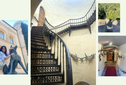 Treppe vom Jagdschloss Granitz auf Rügen