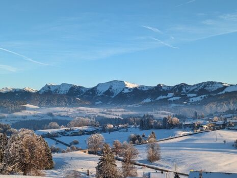 Panoramablick vom Balkon - Winterwonderland