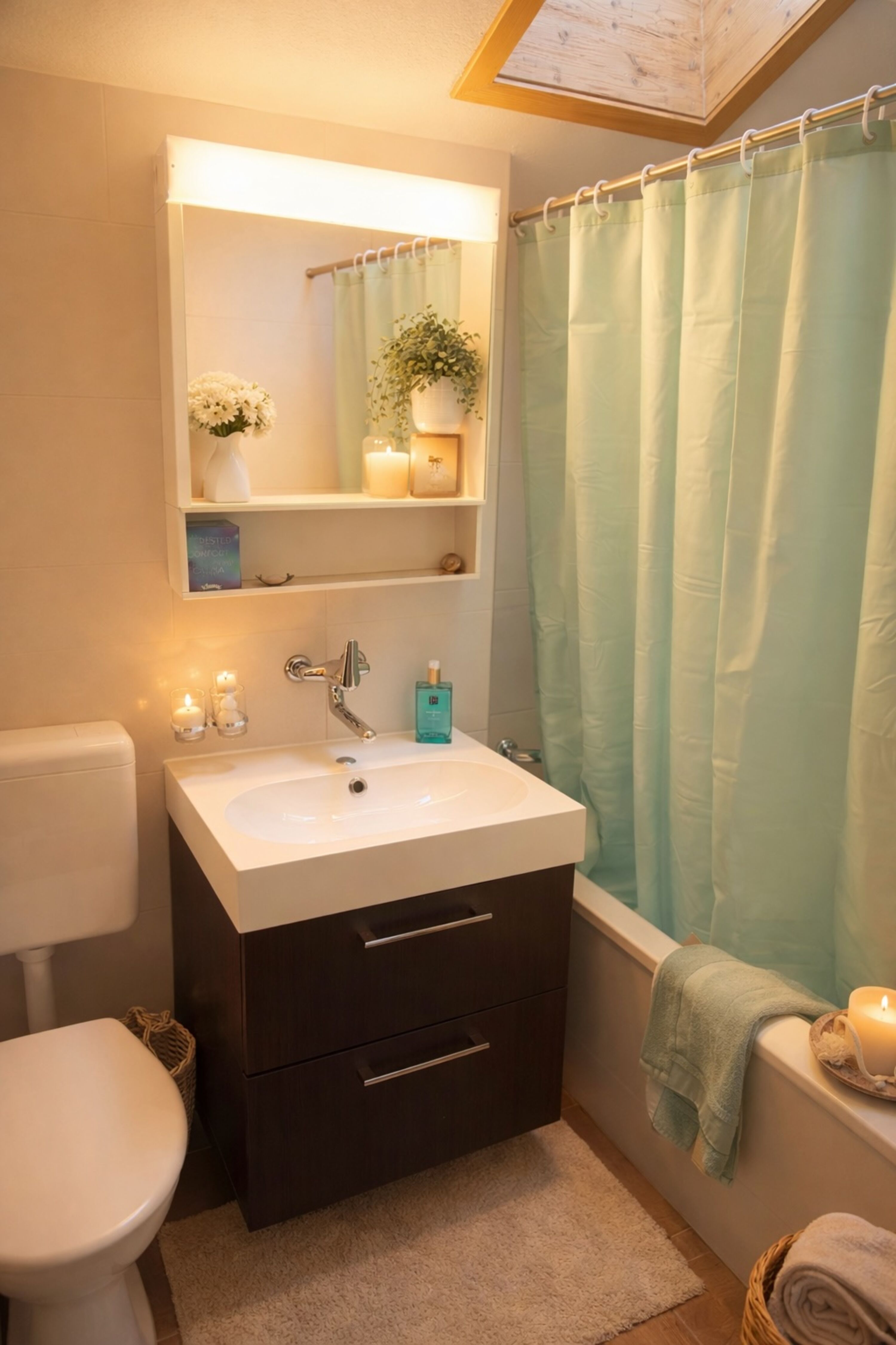 Bad mit Badewanne und WC