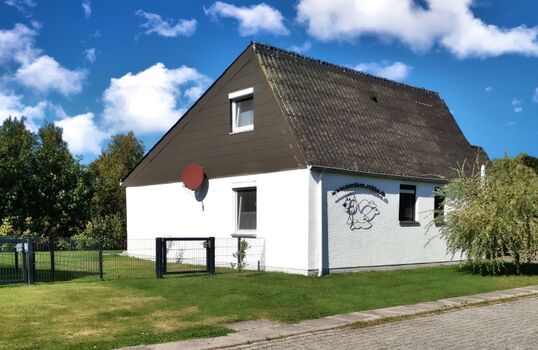 Frontansicht des Ferienhauses Nordsee-Robbe
