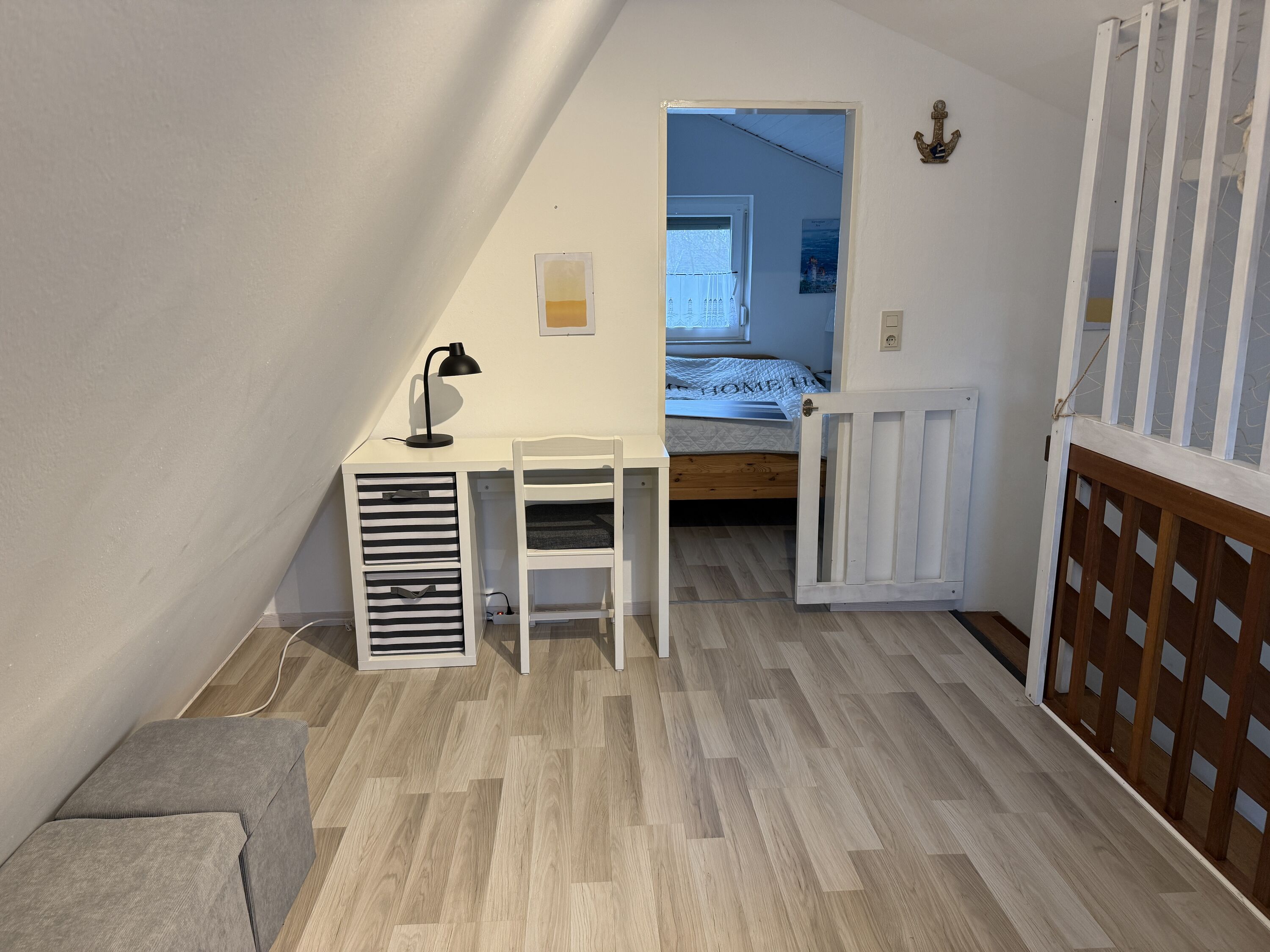 Galerie mit Arbeitsecke
