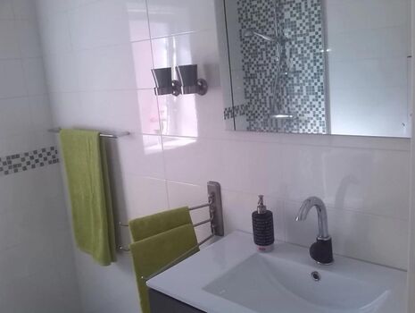 Badezimmer mit 80x120 Dusche