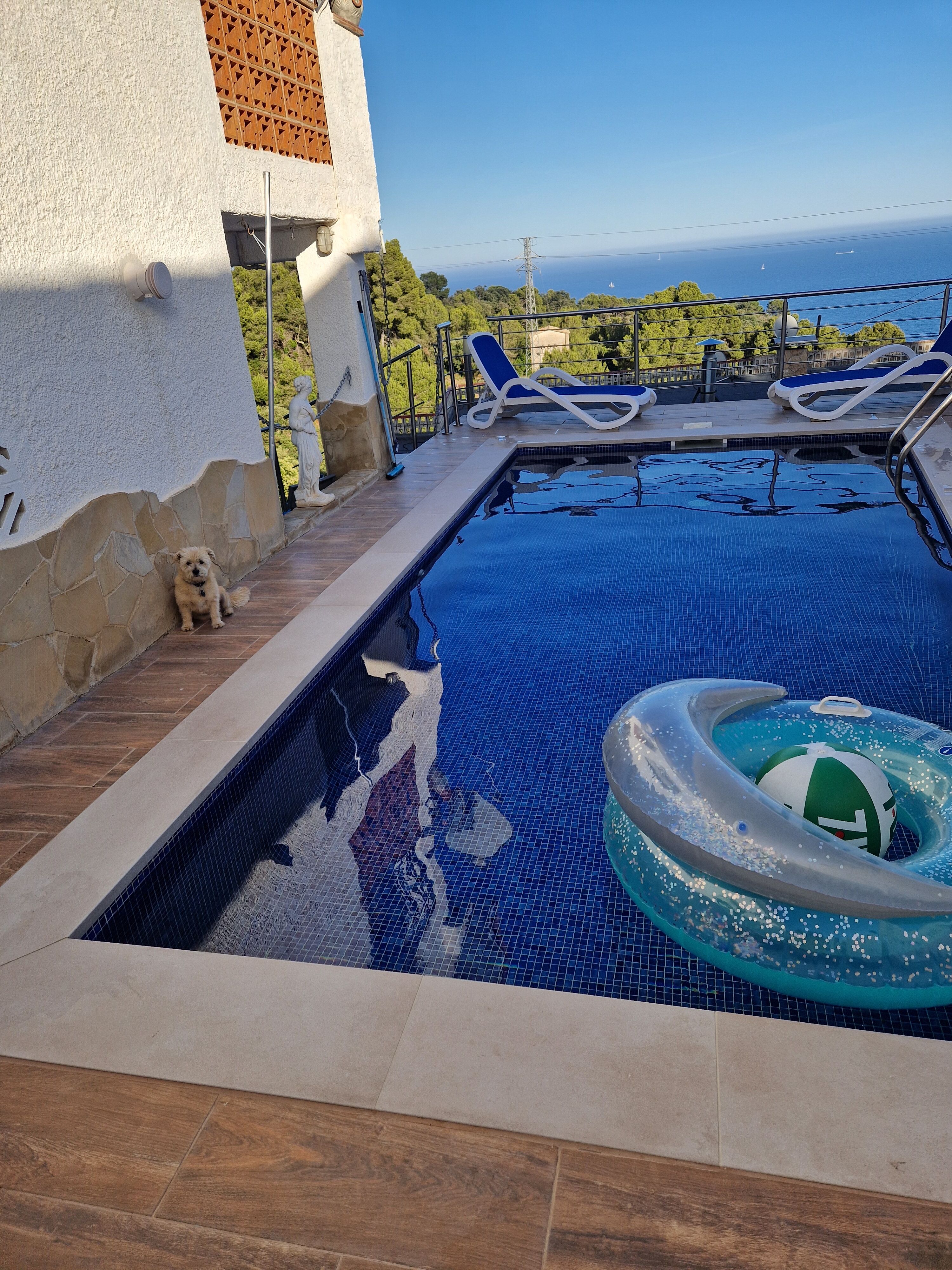 Unsere Jenga am Pool