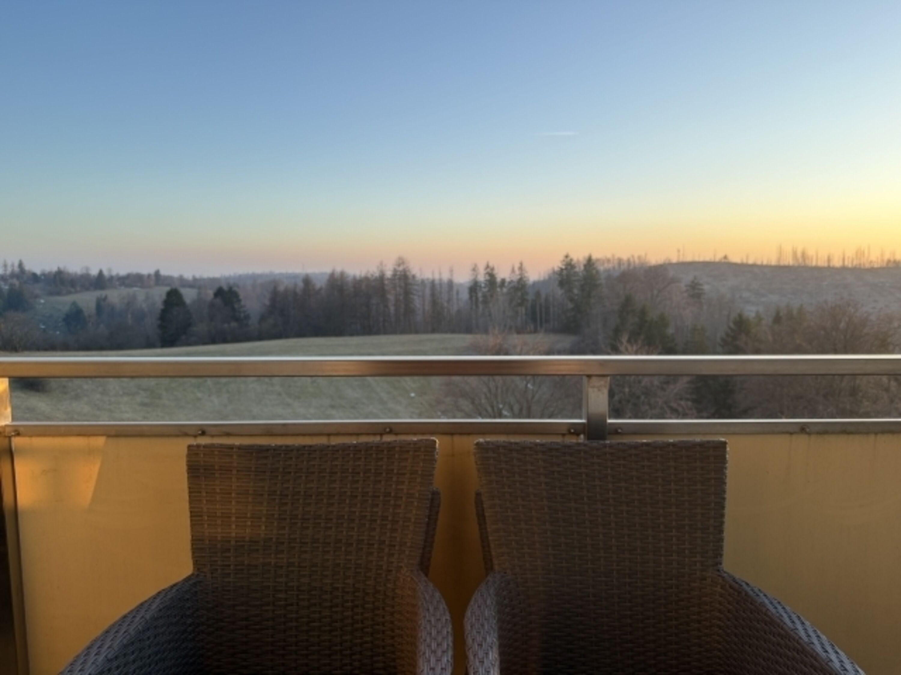 Abendstimmung auf dem Balkon