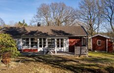 Klassisches  Rotes Schwedenhaus mit Kaminofen und Garten