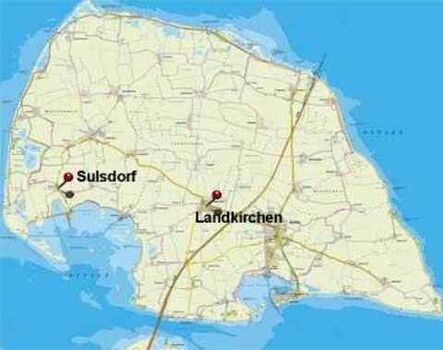 Lage unseres Hauses auf der Insel