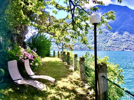 Einzigartiger grosser Privat Garten direkt am See (geteilt mit Nachbarn)