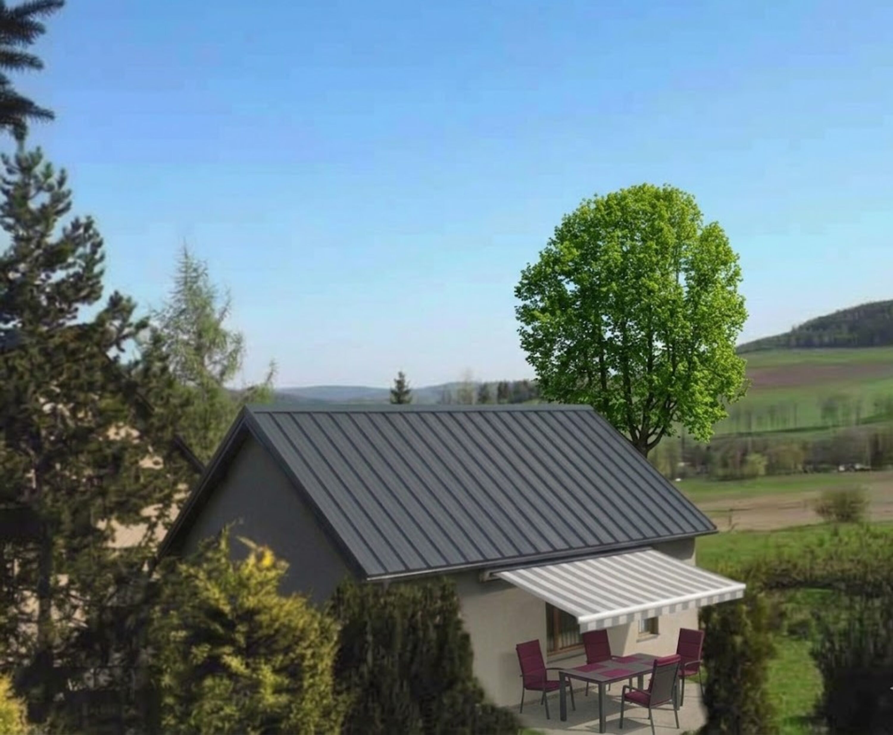 am Ortsrand in ruhiger Lage das gemütliche Ferienhaus