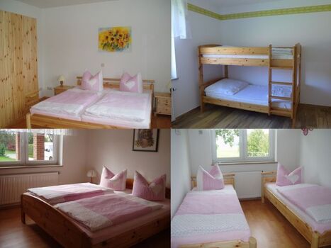 3 Schlafzimmer mit insgesamt 8 Betten