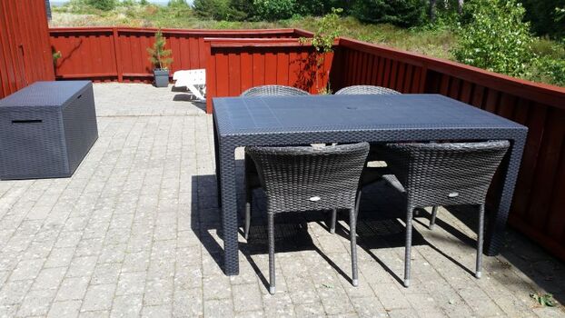 Terrasse mit Blick auf das Wattenmeer