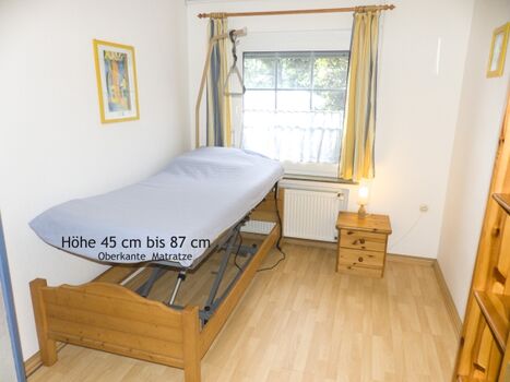 Höhe des Pflegebettes