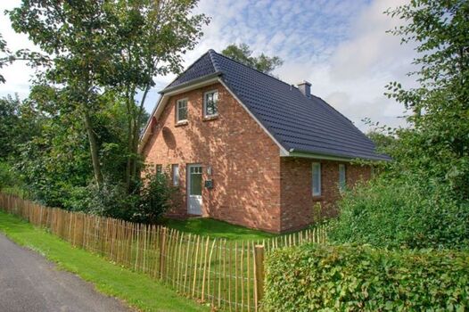 Ferienhaus mit Zaun 