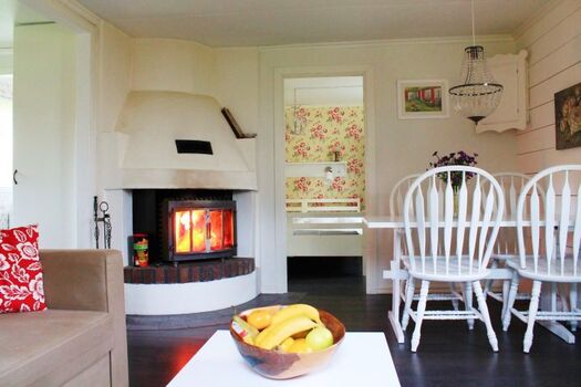 Wohnzimmer mit Kamin