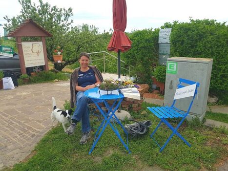 Gut angekommen! Mach' mal blau...