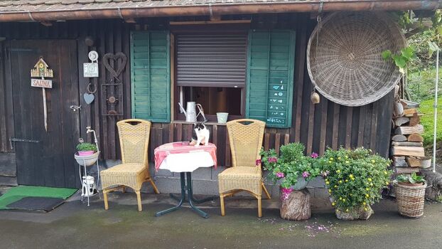 unsere "Almhütte" mit Sauna