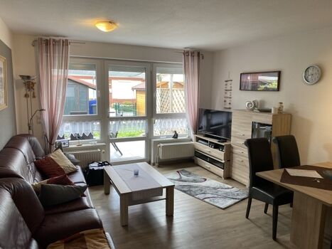 Wohnbereich mit Ledercouch