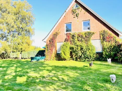 Ansicht Haus mit Garten