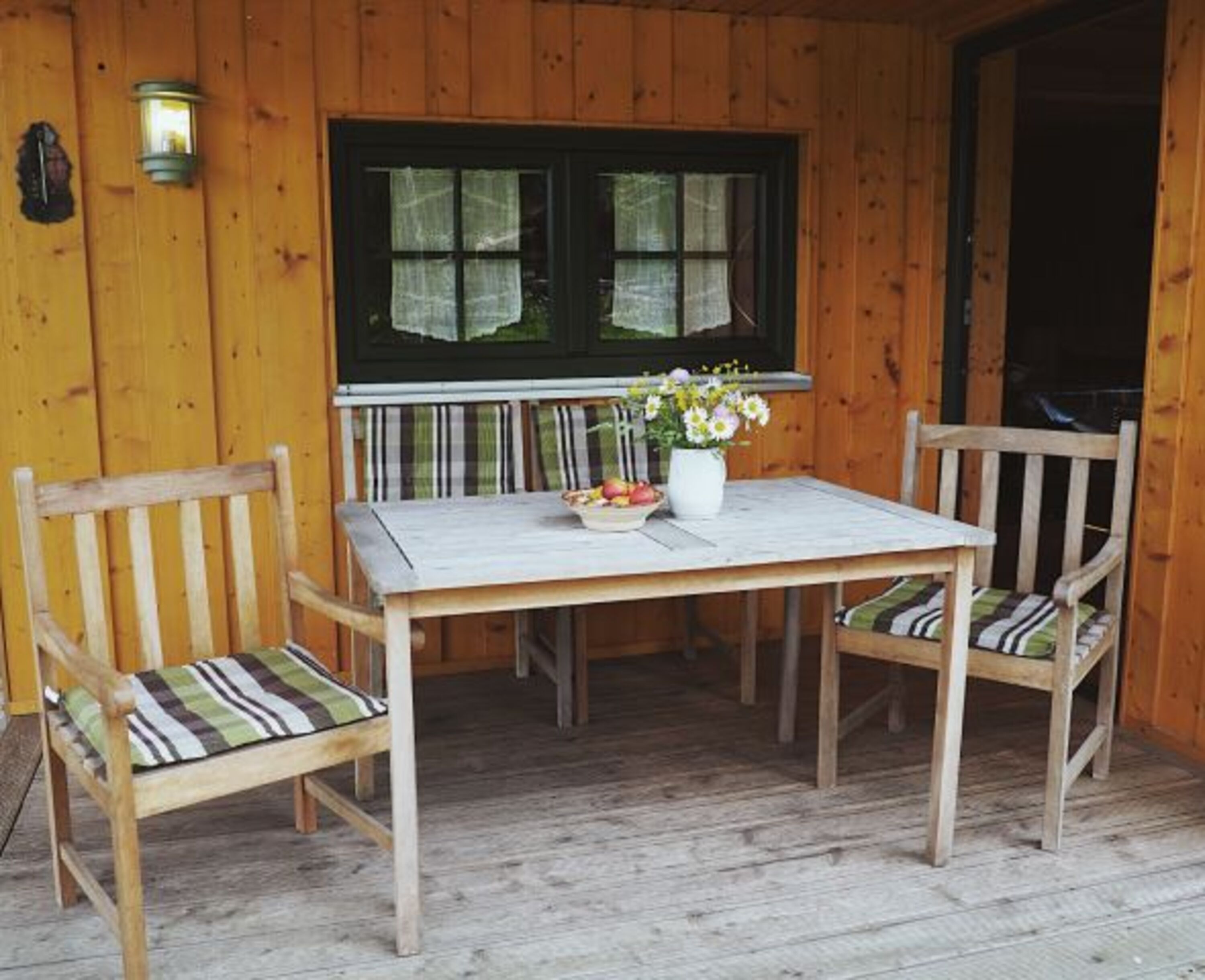 überdachter Balkon