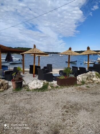 Hundestrand mit Strandbar
