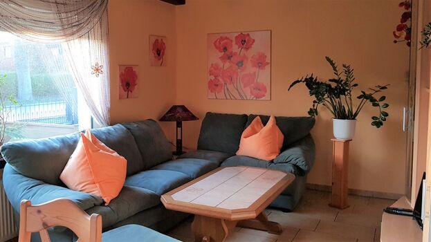 Wohnzimmer mit Kuschel Eckcouch