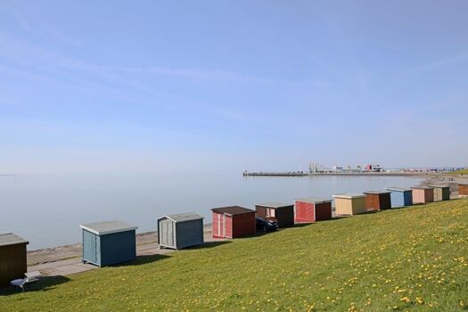 Die bekannten Badebuden von Dagebüll
