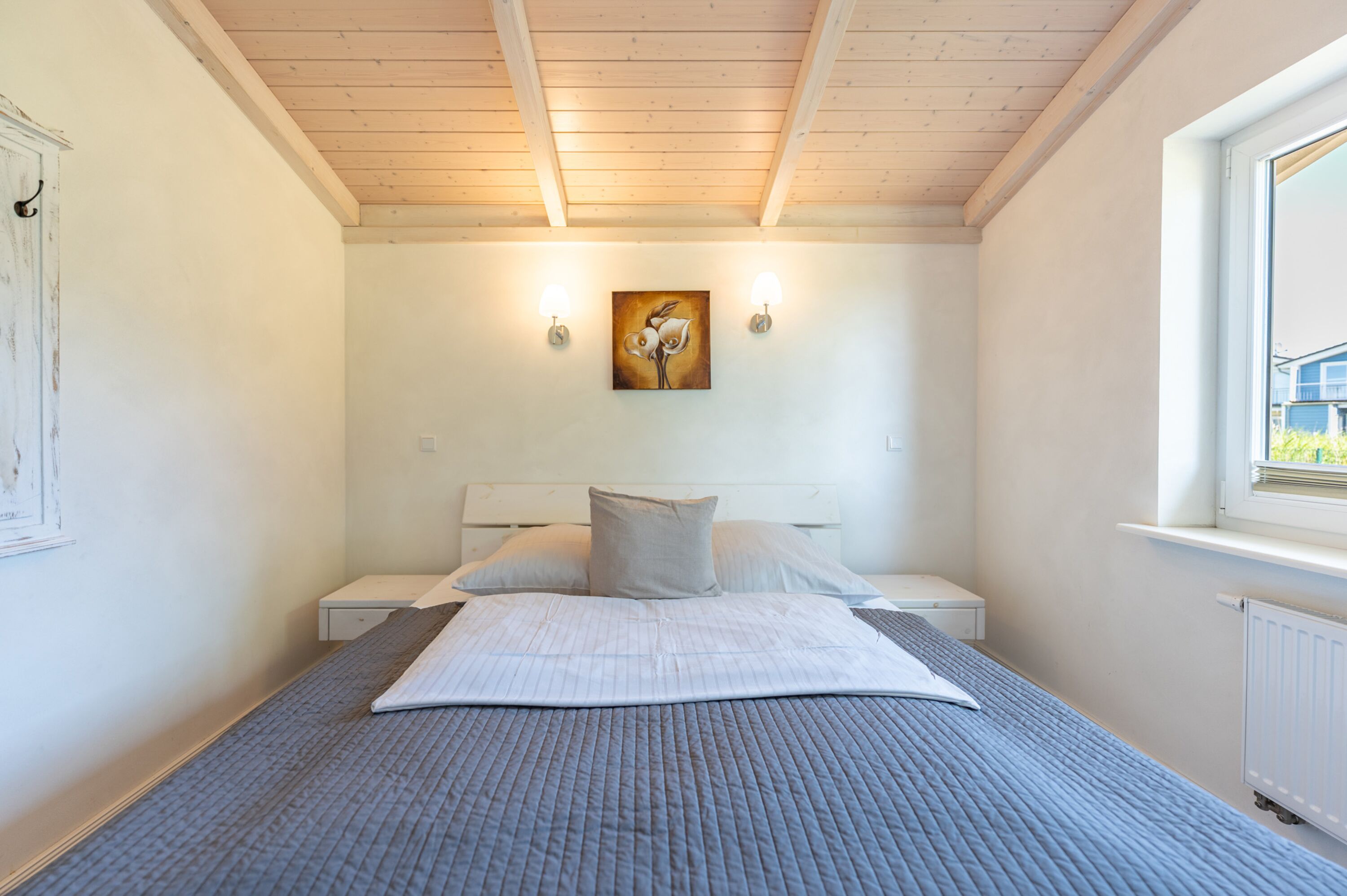 Ferienhaus Süderoog – Gemütliches Schlafzimmer