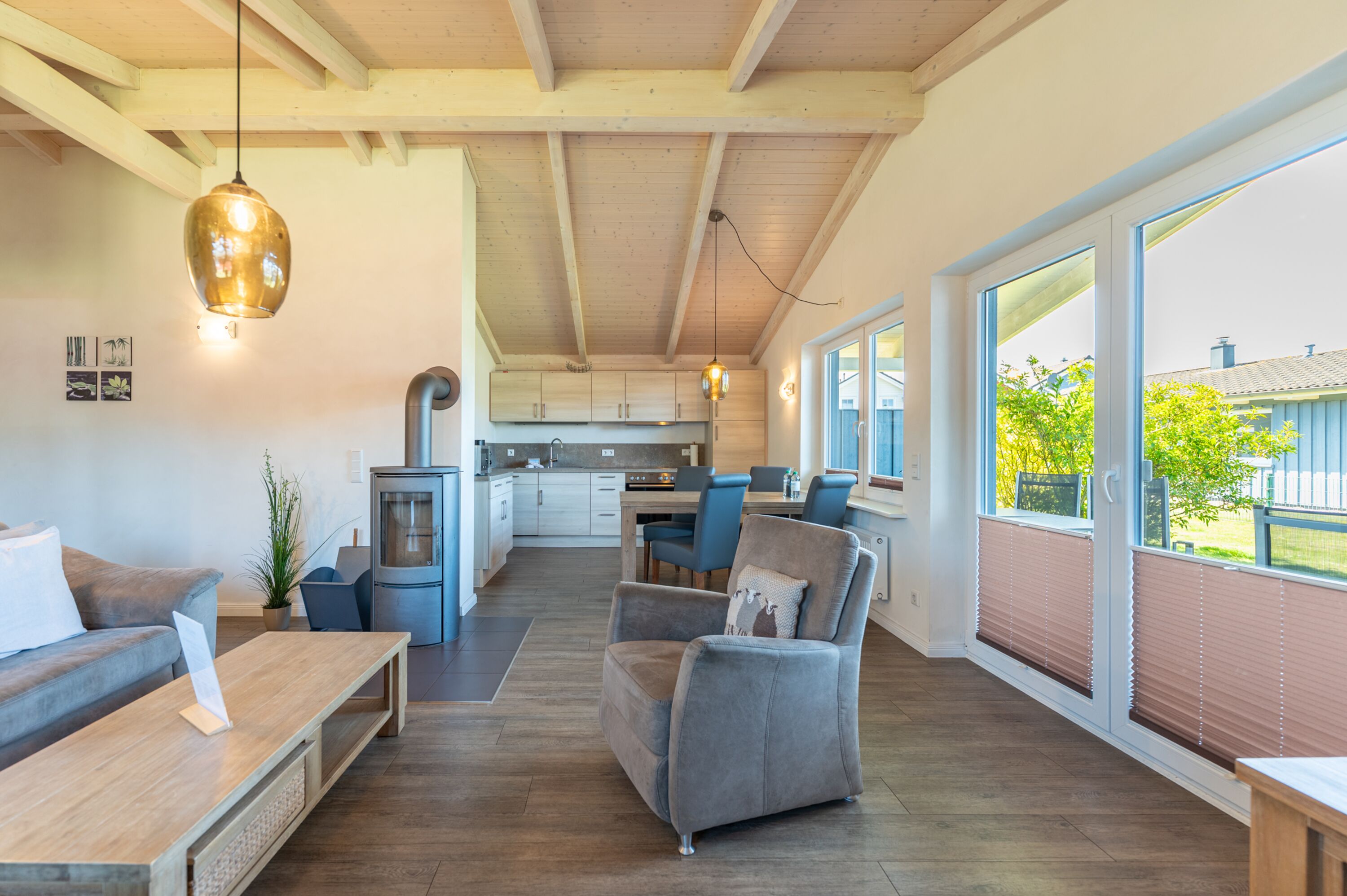 Ferienhaus Süderoog - offener Wohnbereich