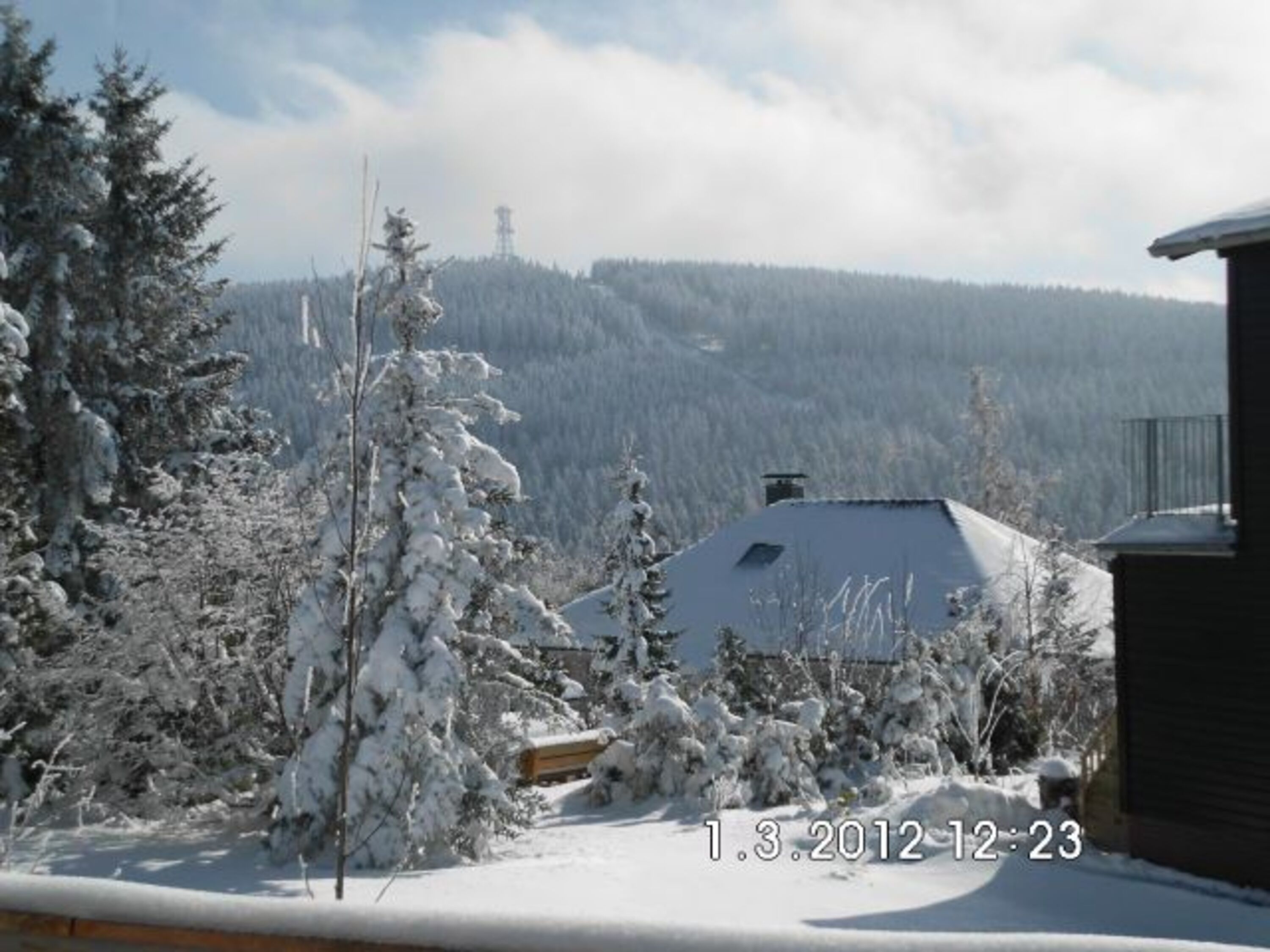 Bocksbergblick bei Schnee